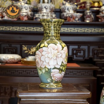 Bình hoa decor vẽ vàng 
